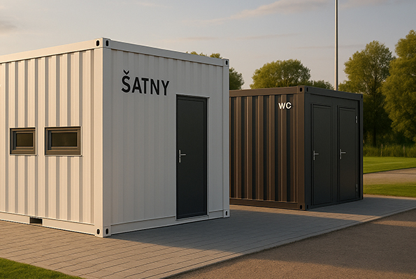Športové kontajnery – šatne a WC pre športové ihriská